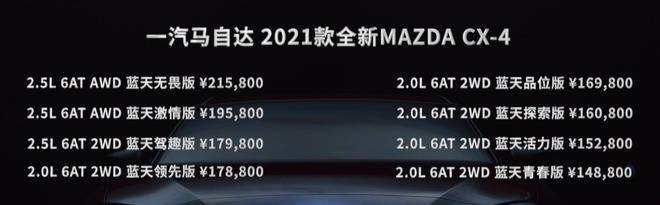 Next Speed丨平均增配8800元，2021款马自达CX-4正式上市