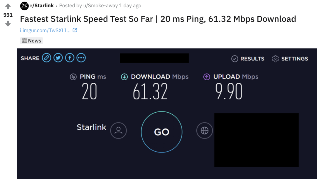 马斯克星链正式上线：装个UFO ，来测星链互联网下载速度