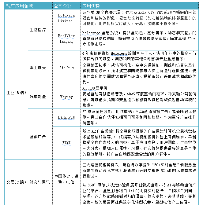 全息AR仍处萌芽期，长期前景诱人