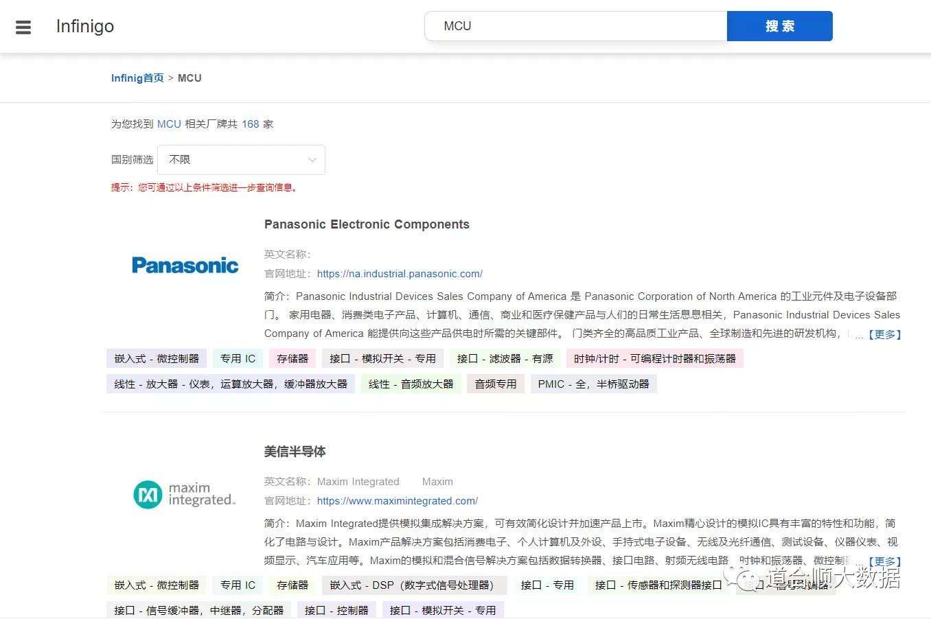 芯片国产化替代加速中，「道合顺」推出元器件大数据查询平台