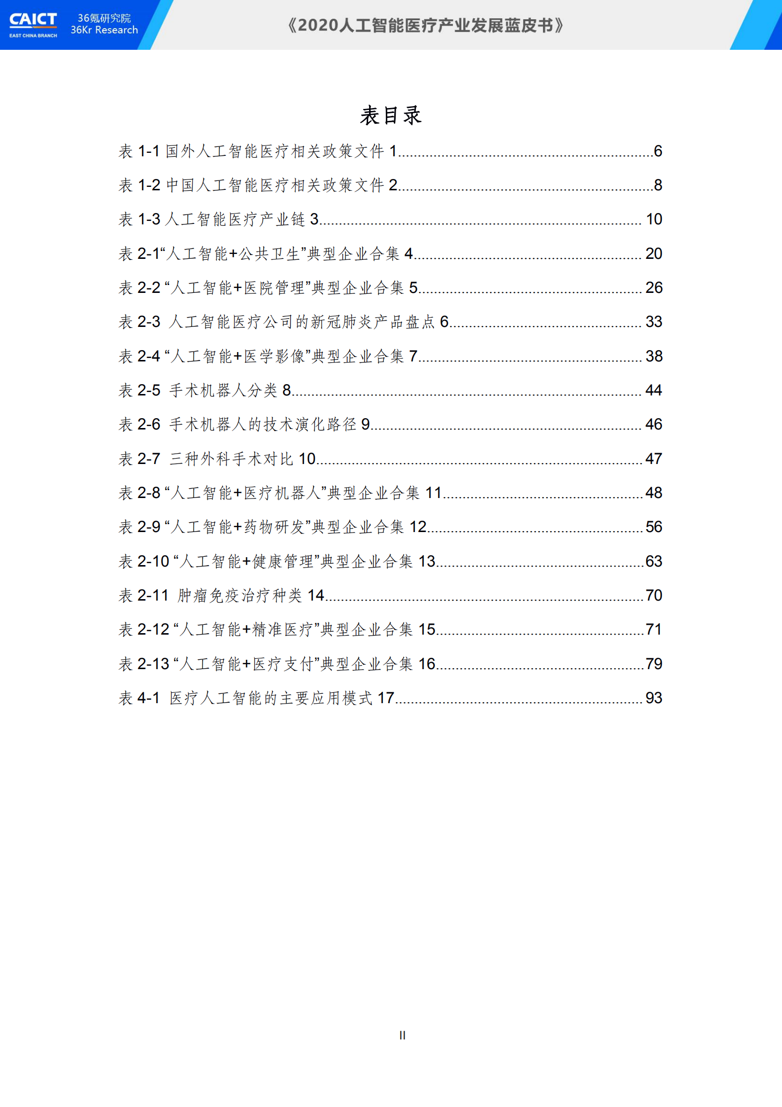 中国信通院联合36氪研究院重磅发布《2020人工智能医疗产业发展蓝皮书》