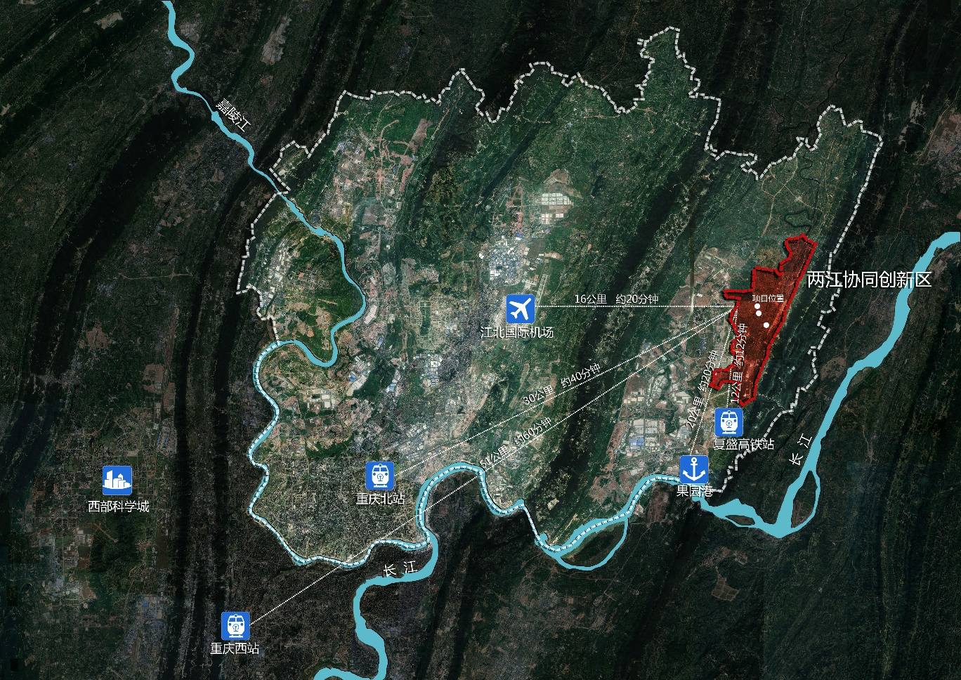 总建筑面积约63万平方米，两江协同创新区面向全球征集概念性建筑方案