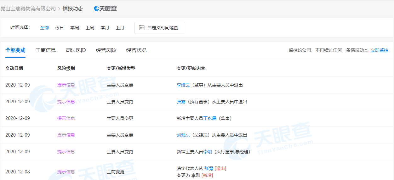 刘强东卸任昆山宝瑞得物流有限公司总经理职位
