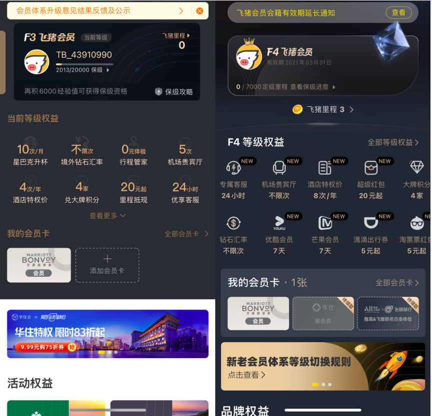 飞猪会员体系升级背后，是新会员难获取，老会员需珍惜
