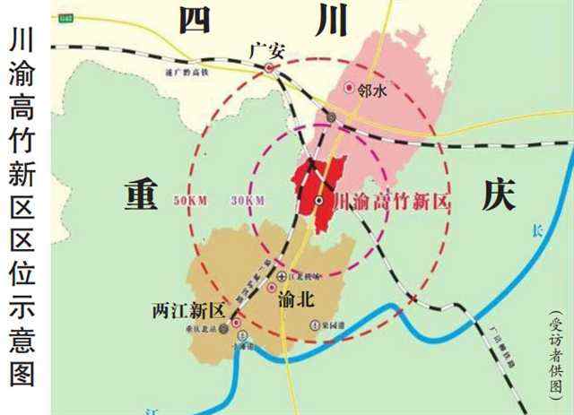 大湾镇的部分行政区域和广安市邻水县高滩镇,坛同镇的部分行政区域(图