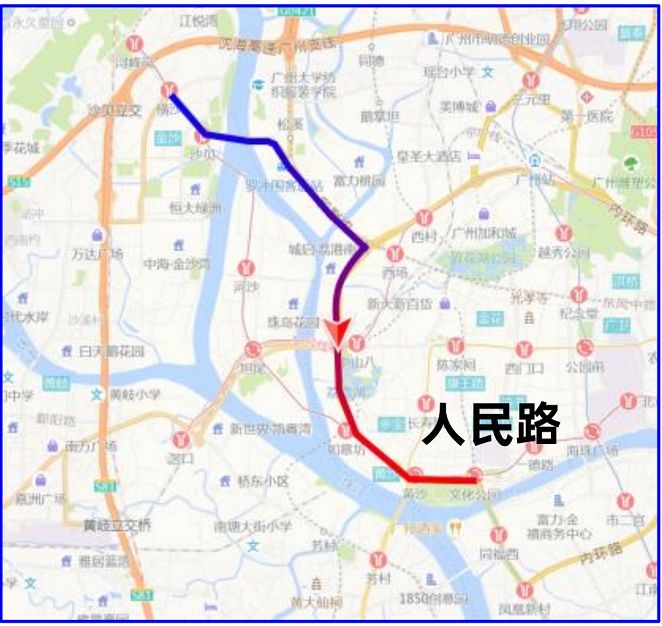 第九条线路:(广州)金沙洲路62增槎路62内环路