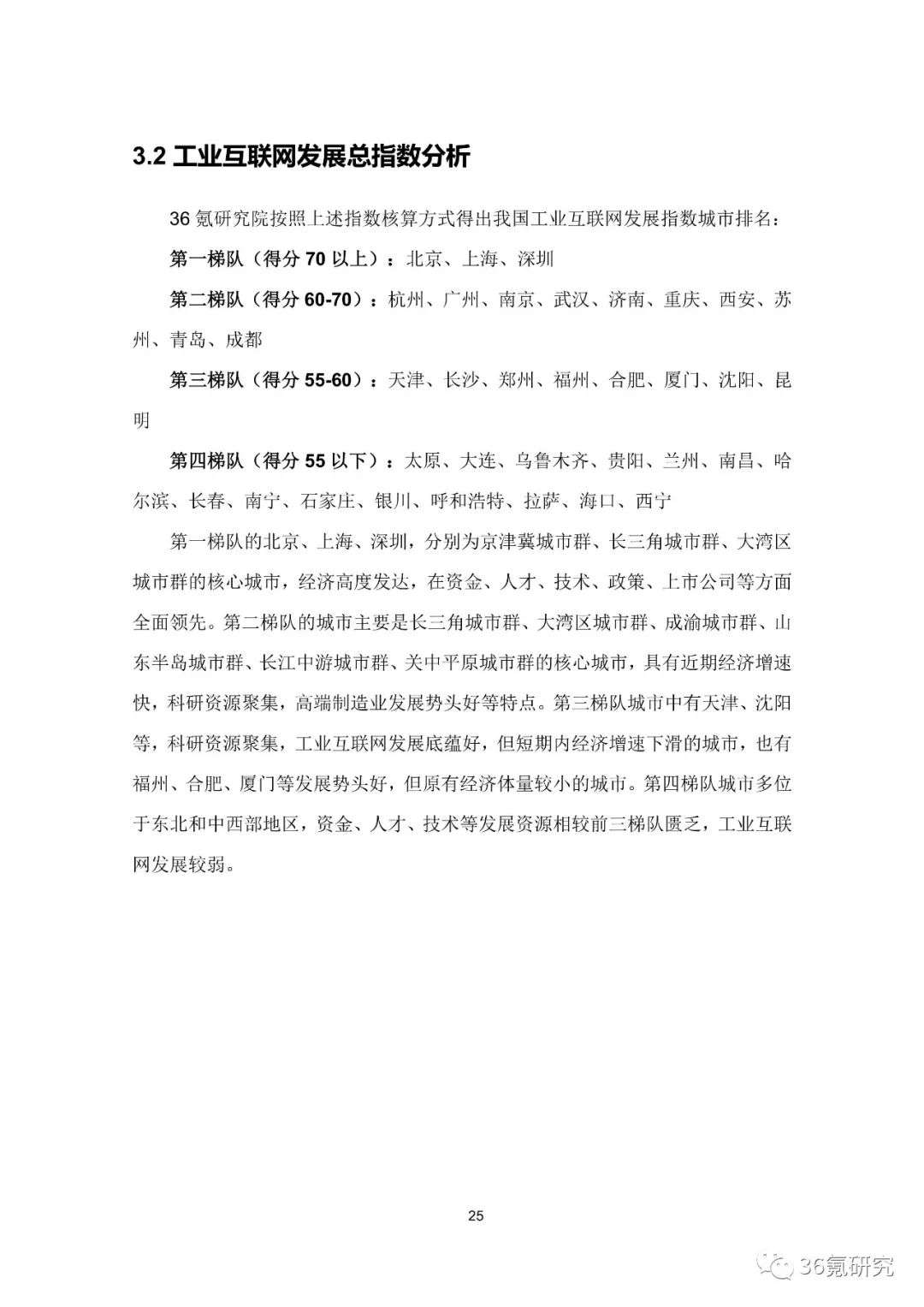 36氪研究院 | 新基建系列之：2020年中国城市工业互联网发展指数报告