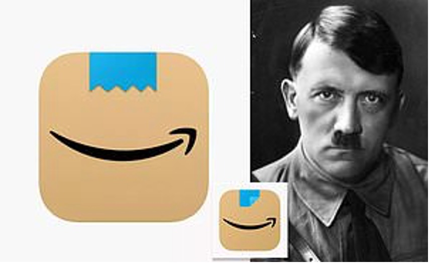 亚马逊悄悄换了App图标，不仅“撞脸”希特勒，还逼疯了一众强迫症…