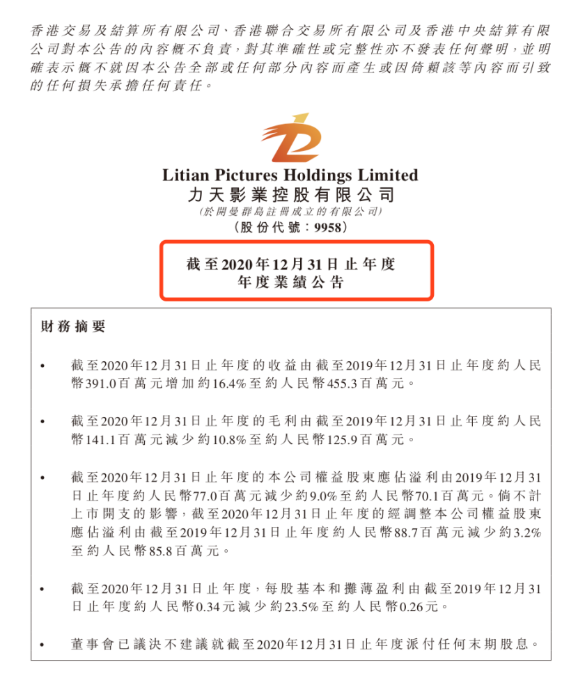 《冰糖炖雪梨》《安家》等买断剧贡献收入4.42亿，力天影业2020年净利润超7000万