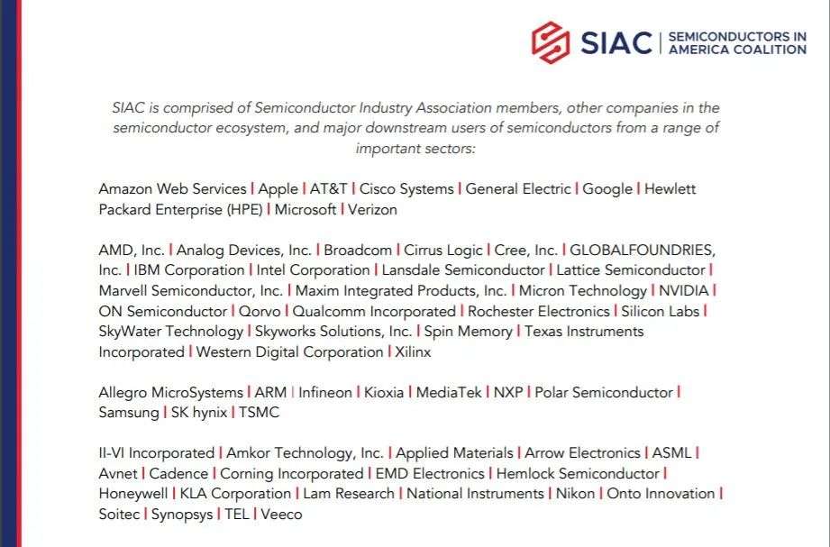 苹果台积电等64家科技巨头和芯片大厂组队，下场“争”500亿美元芯片补贴