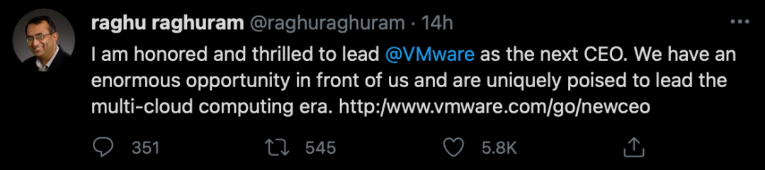 被英特尔挖脚，660亿美元市值公司被分拆，18年老将出任VMware新CEO