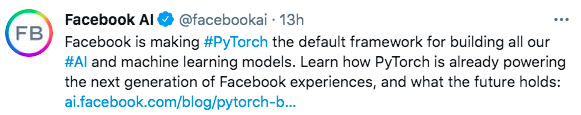 Facebook万字长文：AI模型全部迁移至PyTorch框架