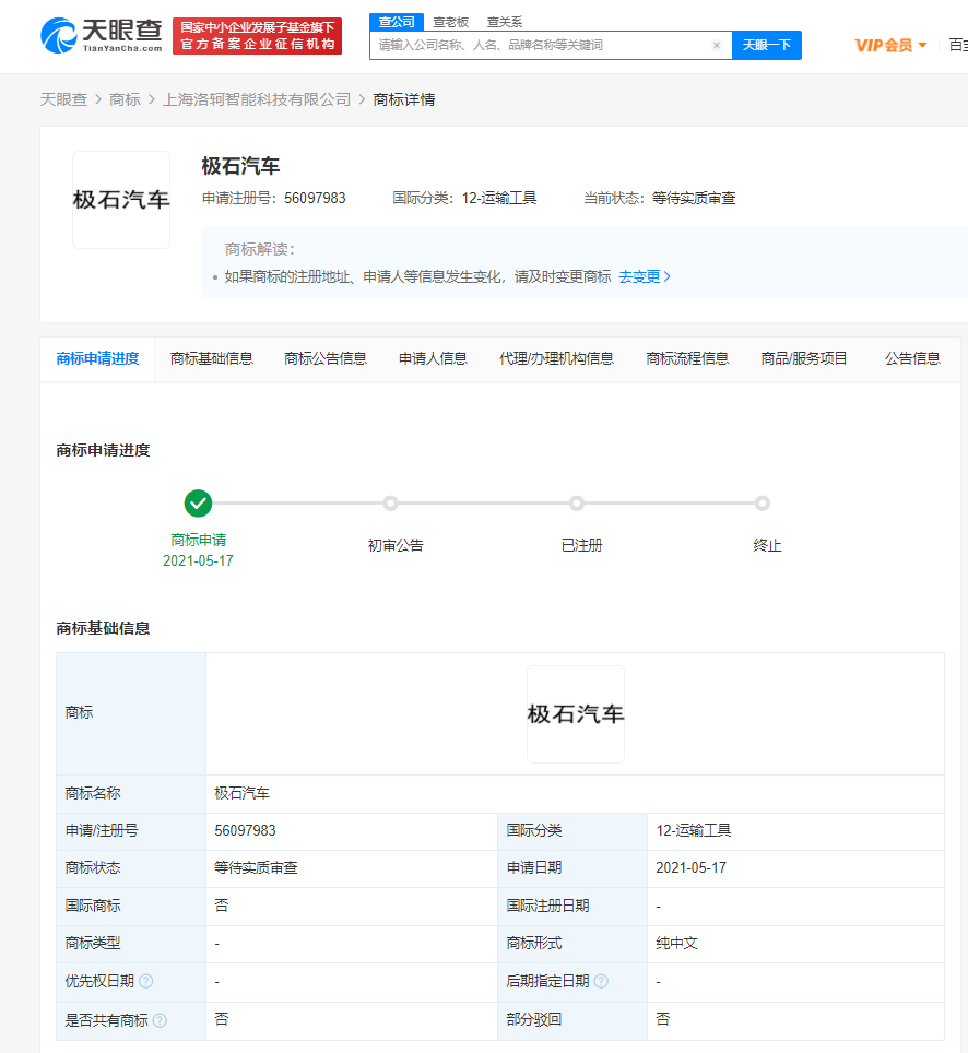 小米關聯公司注冊“極石汽車”商標