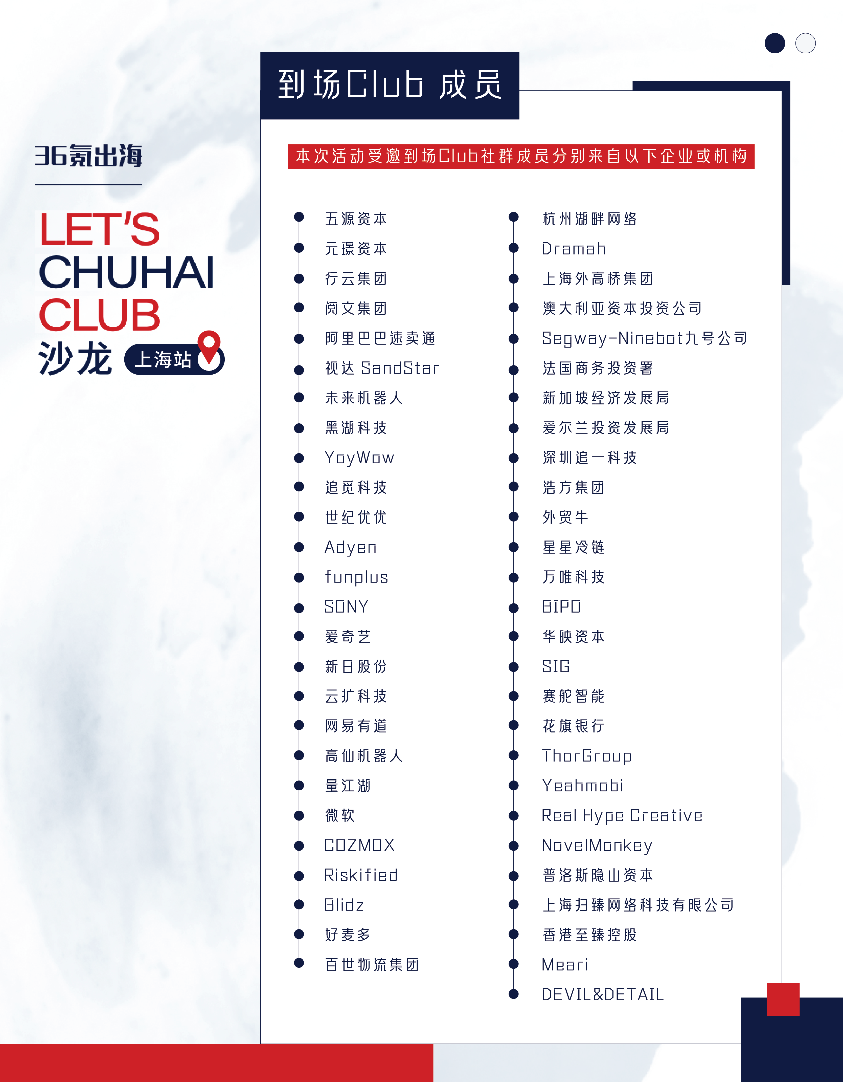 出海活动倒计时 | LET'S CHUHAI CLUB沙龙-上海站即将上线