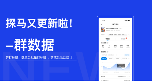 “群数据”更新：探马SCRM教你数据化运营企微社群！