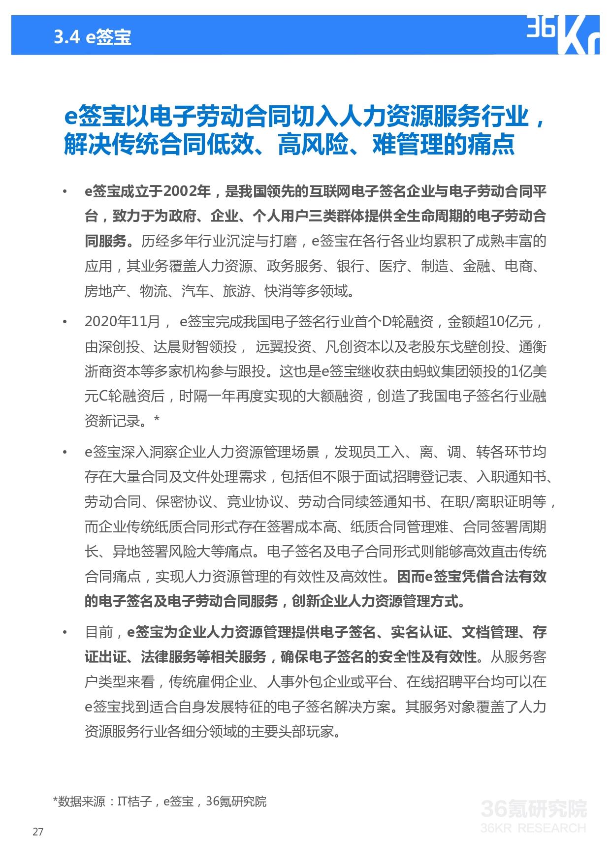 36氪研究院 | 2021年中国人力资源服务行业研究报告