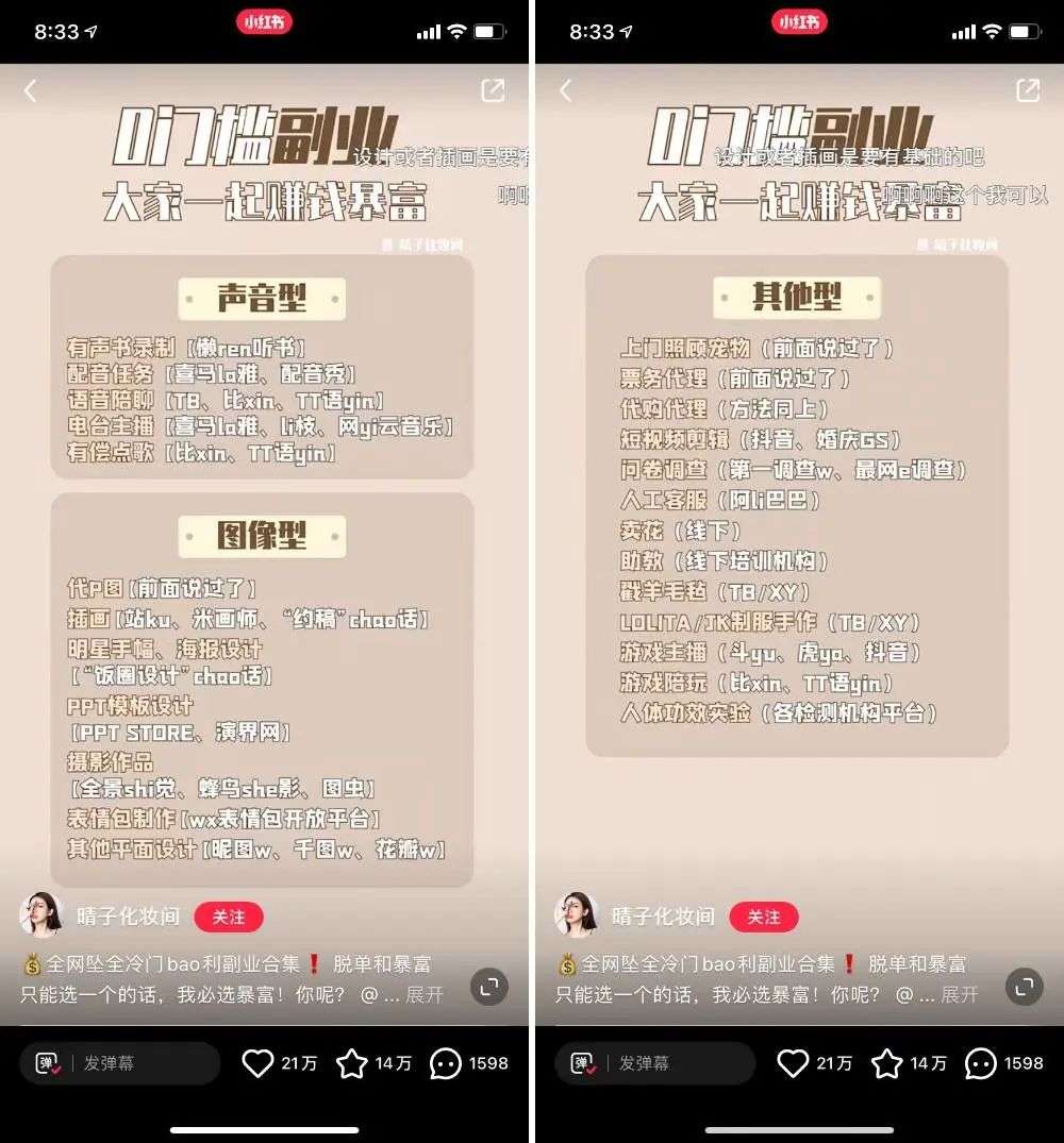 小红书、抖音上那些让你「财富自由」的副业，赚不到钱可能还得倒贴