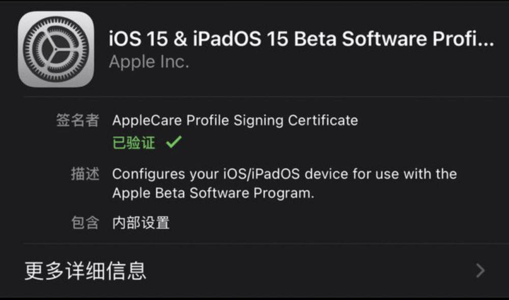 苹果发布iOS 15、iPadOS 15首个公测版本