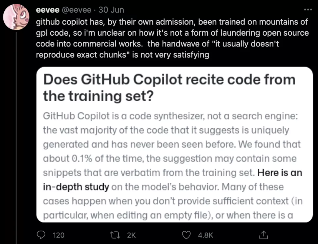 GitHub Copilot抄袭实锤，GitHub：我们的AI没有“背诵”代码