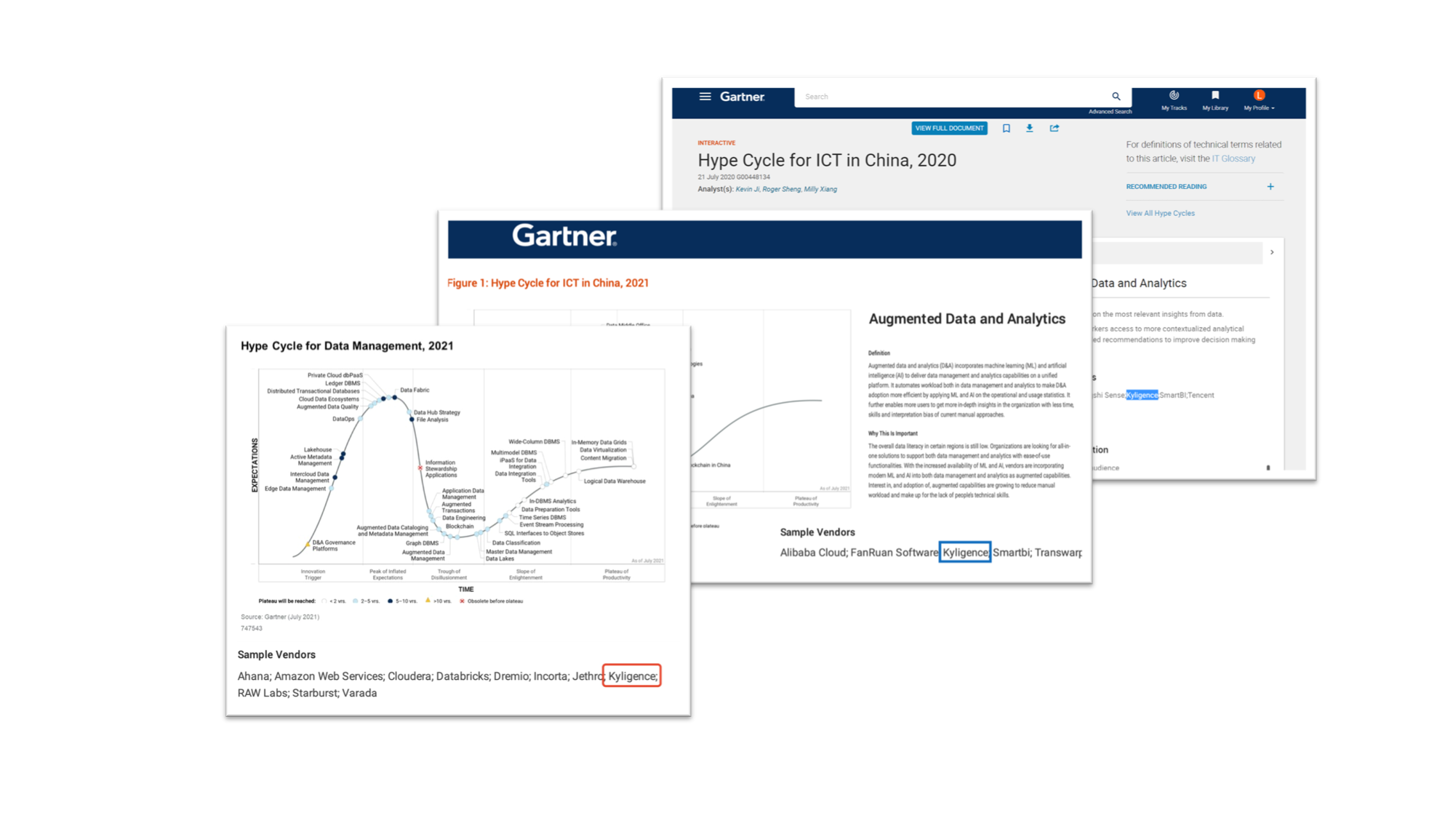 Kyligence 入选 Gartner 2021数据管理技术成熟度曲线报告