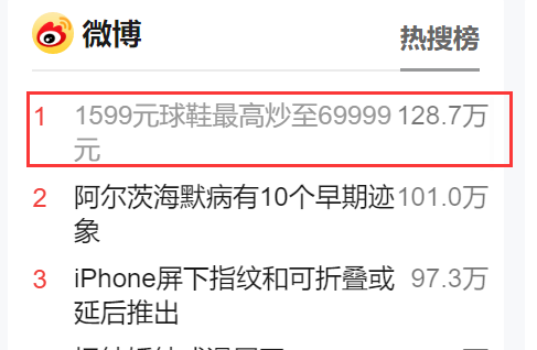 热搜第一，1599元球鞋被爆炒到7万，得物紧急回应……