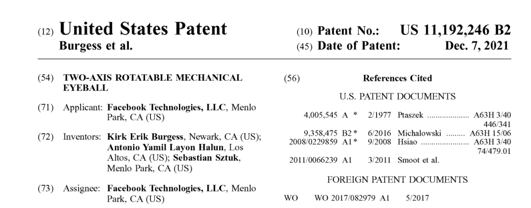 元宇宙之眼：Meta机械仿生眼专利曝光，还要装在仿生人体内(图2)