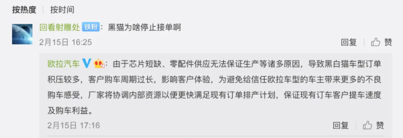 欧拉黑白猫被迫停产，却是长城的以退为进(图1)