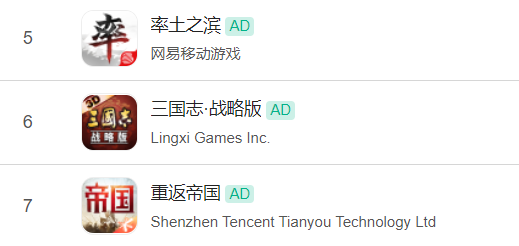 畅销Top10又挤进了三款SLG，八年了，大厂依然在这打得火热