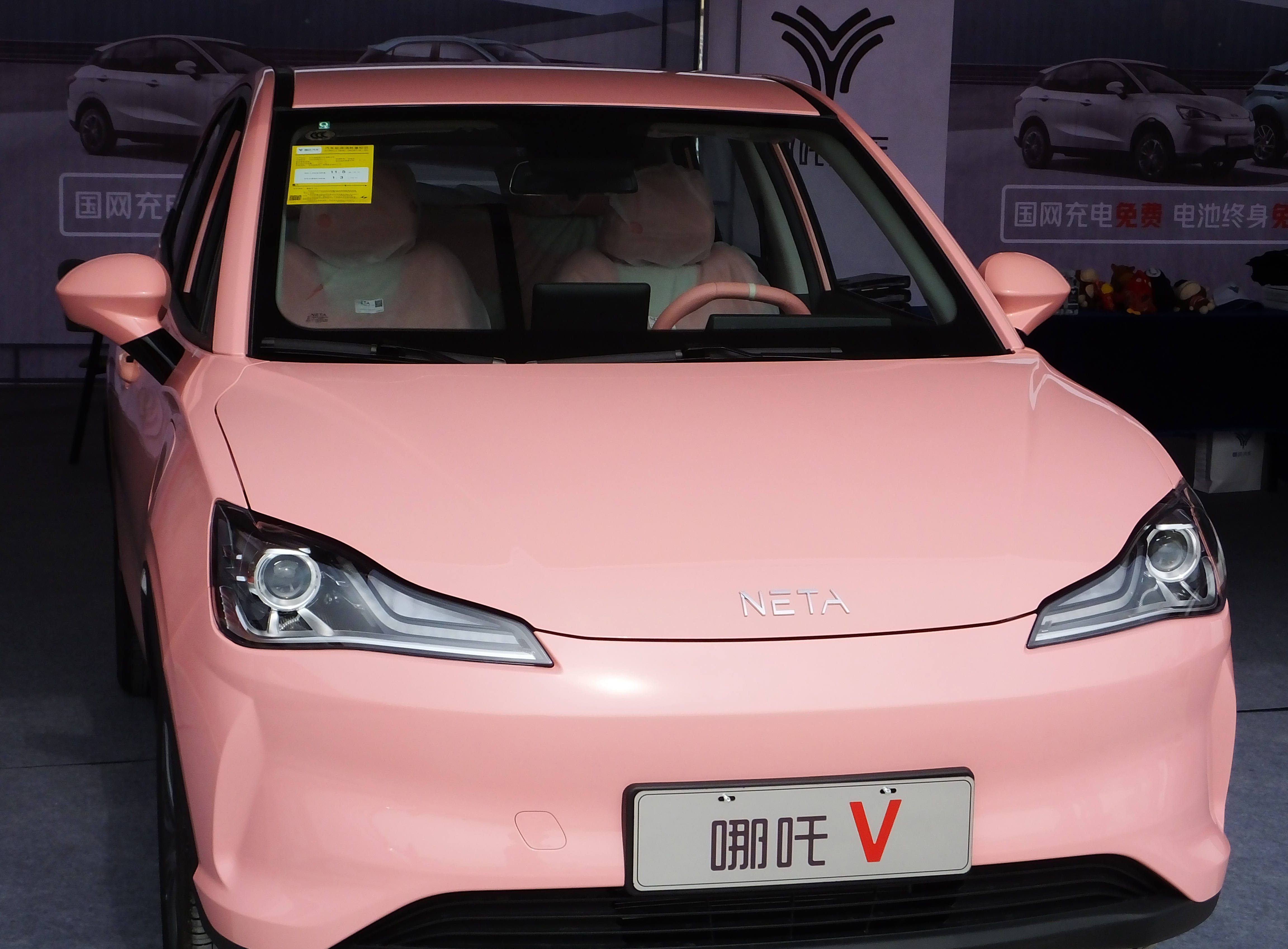 neta汽车粉色图片
