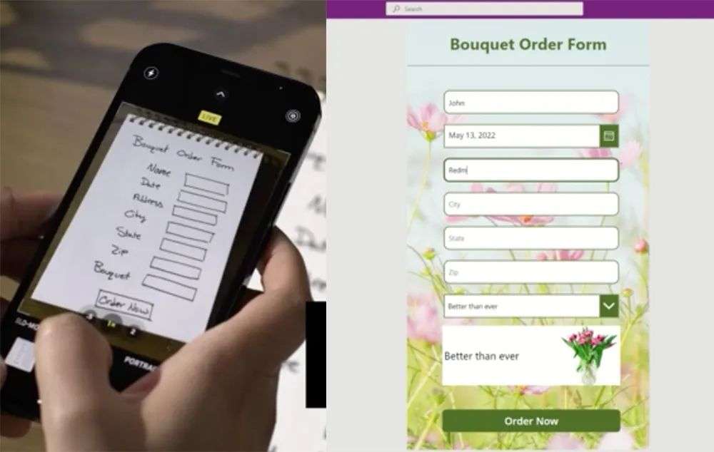 昨夜微软将ai平民化点几下鼠标草图就能变app