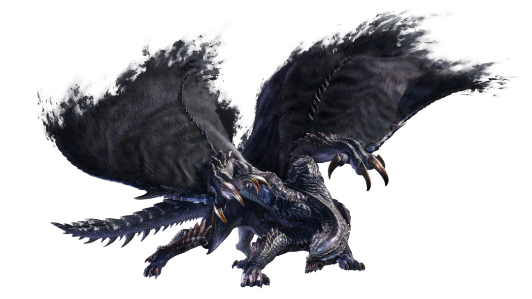 《怪物猎人 边境》的怪物"棘龙"以及《怪物猎人 4》的封面怪"黑蚀龙"