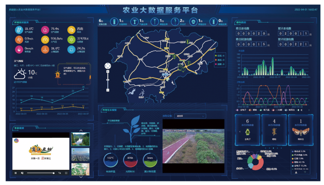 "设备监测→大数据分析→绿色防控",有效控制农作物病虫害