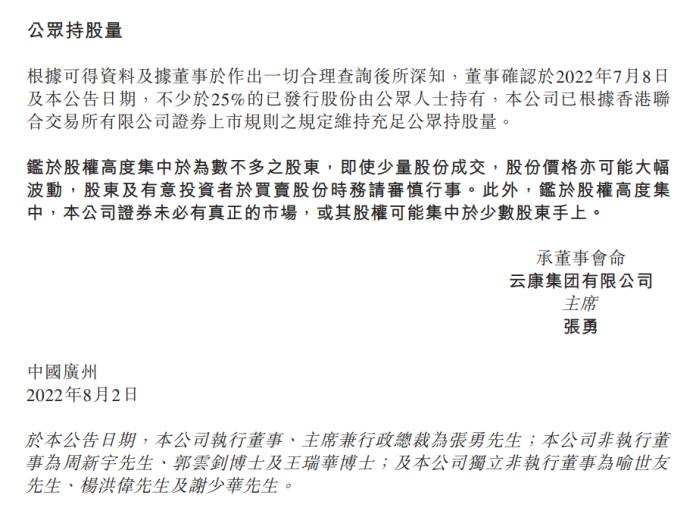 上市仨月股价翻倍却遭港证监“点名” 云康集团曾靠“新冠红利”业绩翻身 后疫情时期如何维系？