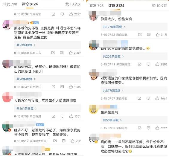 人们为啥不爱吃海底捞了？网友：主要是贵！海底捞上半年最大预亏近3亿，股价自去年高点最高跌幅超80%