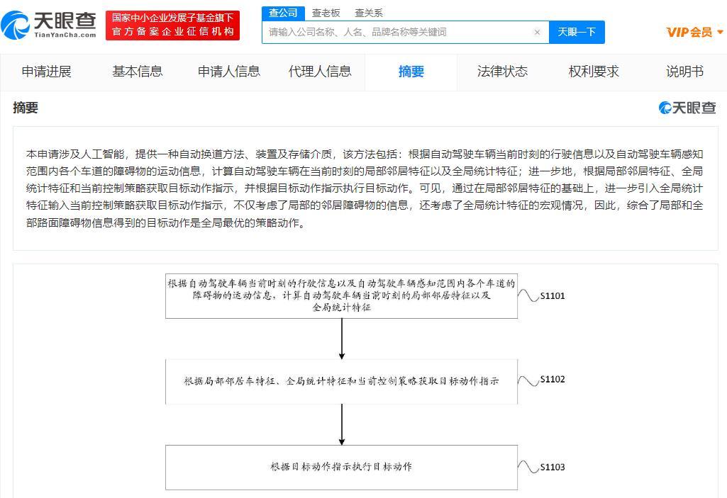 华为自动驾驶换道专利获授权 可综合全局得出最优策略