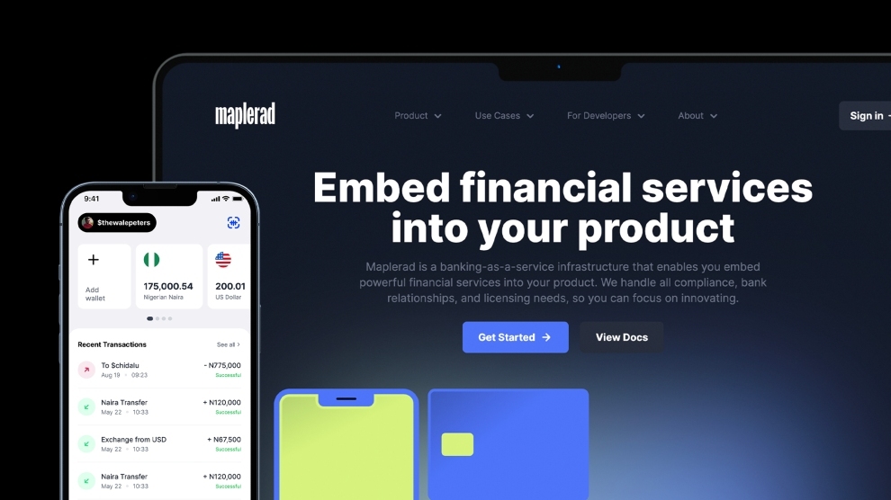 海外news things丨金融科技公司「Maplerad」获600万美元种子轮融资，专注于开发非洲地区的线上银行服务平台