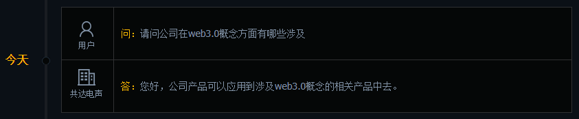 共达电声：公司产品可以应用到涉及web3.0概念的相关产品中
