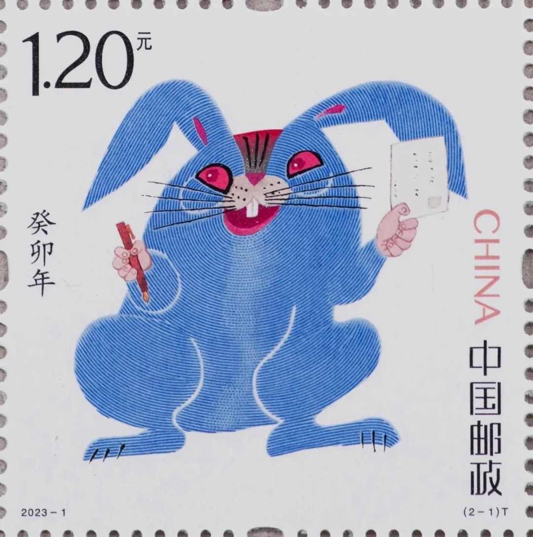 中国邮票 兔年邮票“红眼蓝兔”遭吐槽，多地销量不减反增，邮局：很快抢光了-36氪