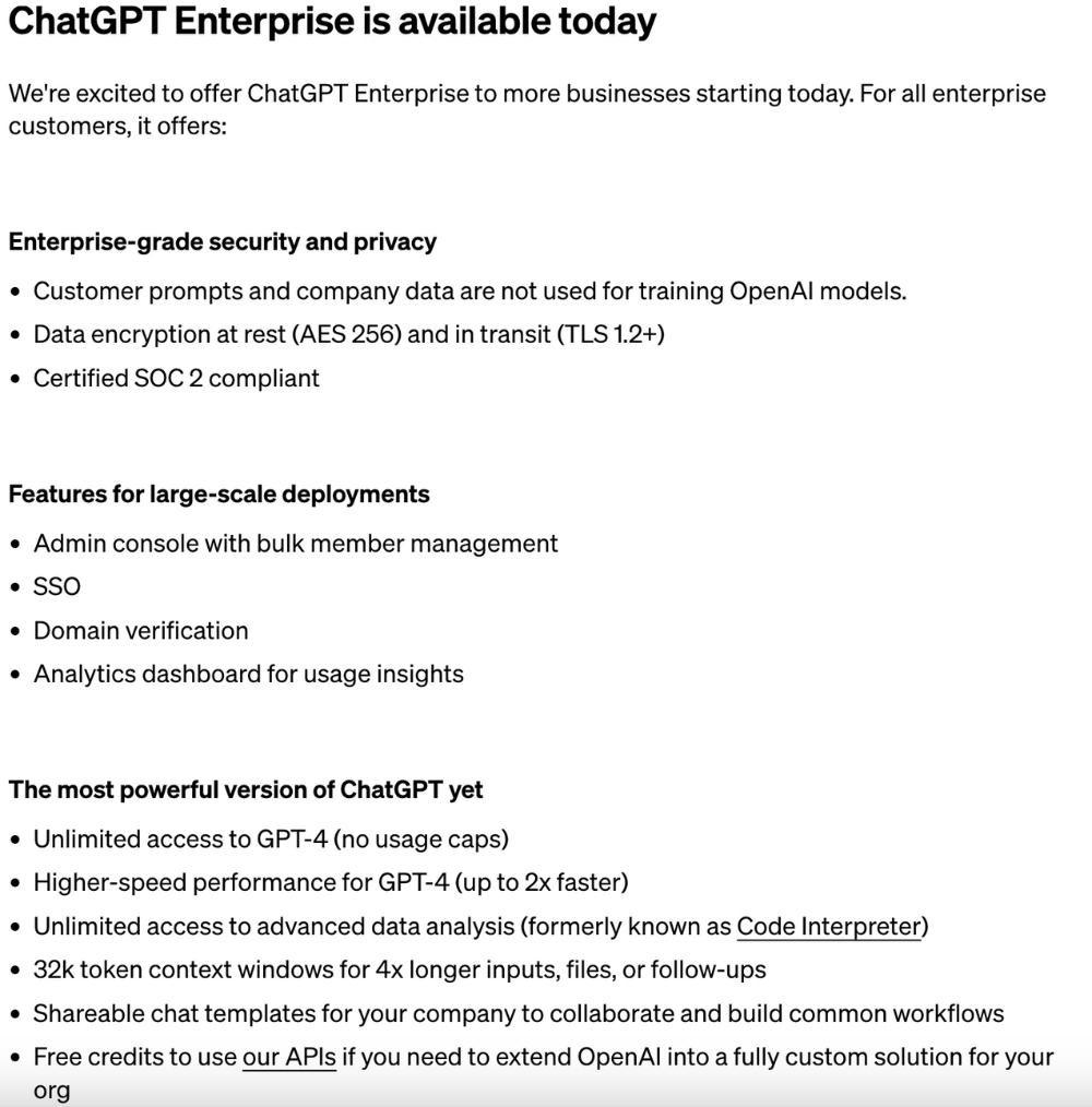 有钞能力功能不设限，OpenAI推ChatGPT企业版，开抢微软生意-AITOP100,AI资讯