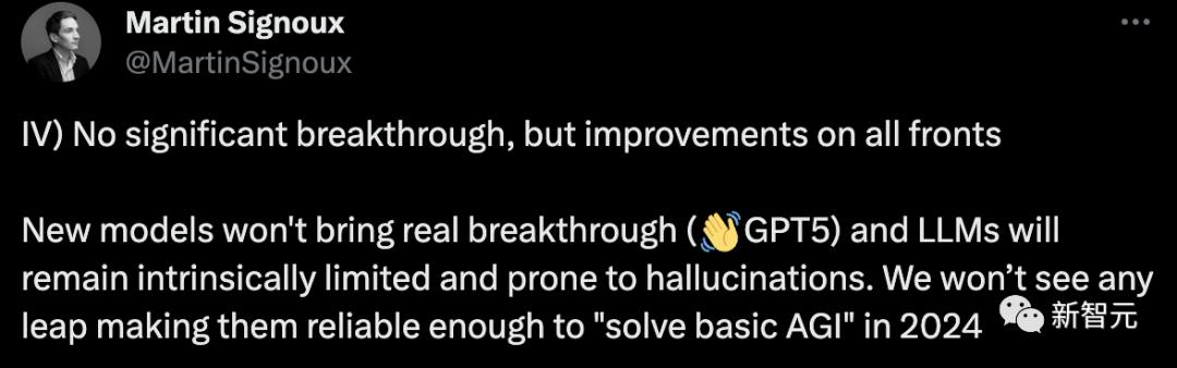 GPT-5不会真正突破，24年AGI不会实现，全网AI大佬24年最全预测