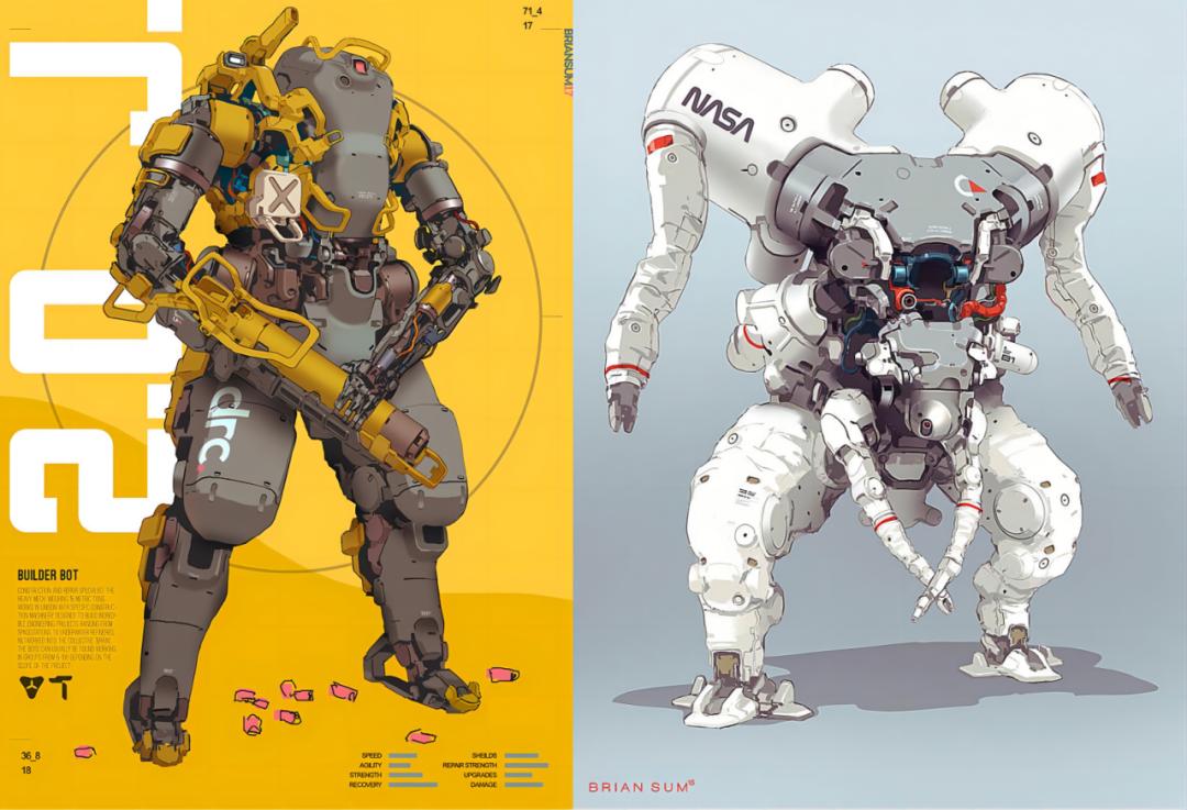 首席机甲概念设计brian sum过往作品而光有人还不够,为了能把过往的3a