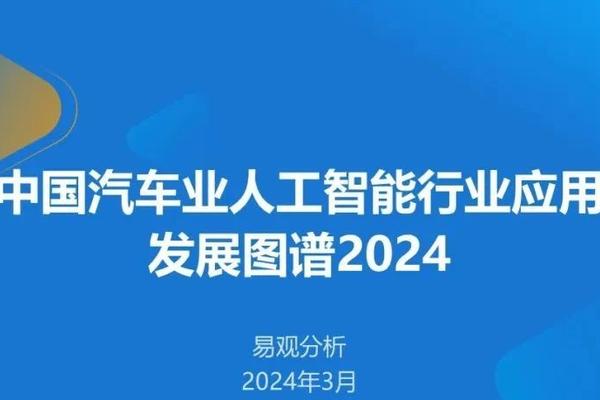 中国汽车业人工智能行业应用发展图谱2024