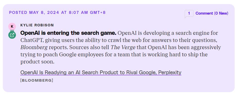 OpenAI的搜索引擎真要来了：开启灰度测试，微软Bing加持