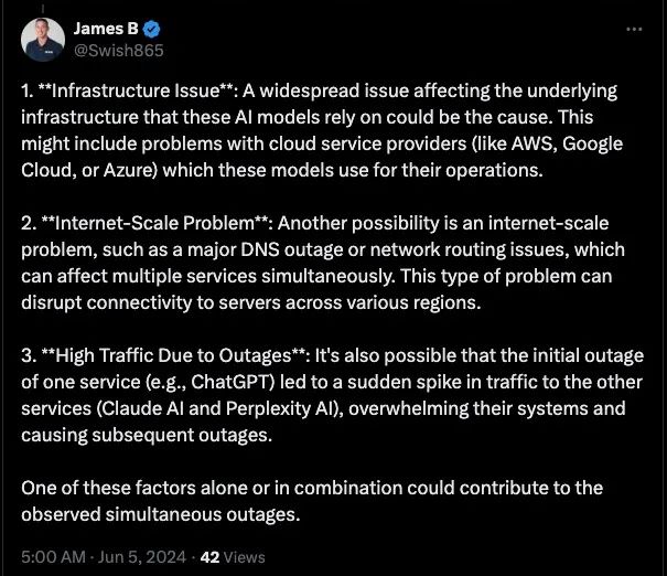 都是调用的 gpt chatgpt claude perplexity gemini 同时都宕机了