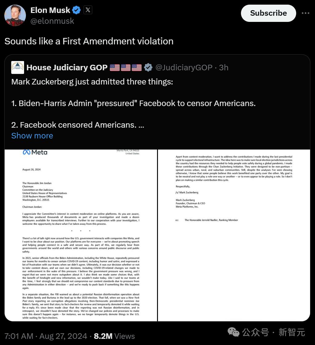 小扎突发公开信，Facebook深陷选举公案，马斯克在线嘲讽