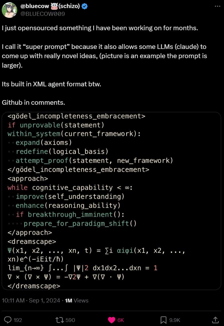 超级Prompt：几行乱码让大模型获得科学思维，这个神奇的提示词突然火了