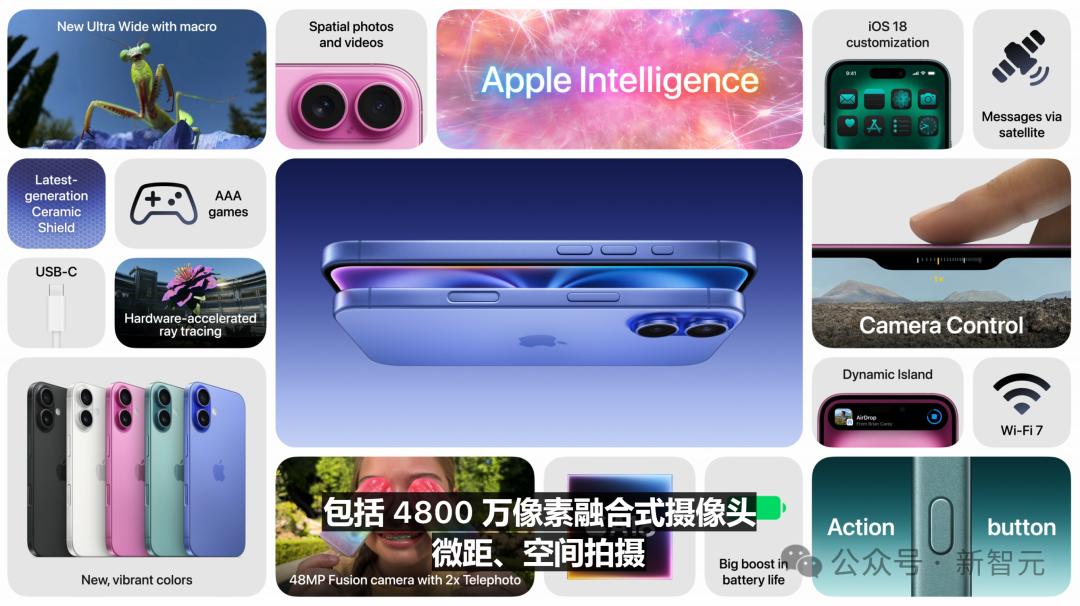 苹果史上第一台AI手机诞生，iPhone 16屠版热搜，中文版明年登场，3nm芯片封神