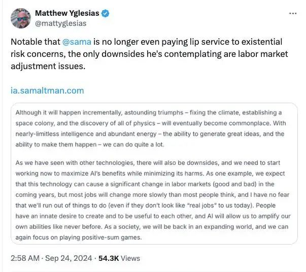 ChatGPT 诞生663天后，奥特曼罕见发表预言长文力推超级智能：时间不多了