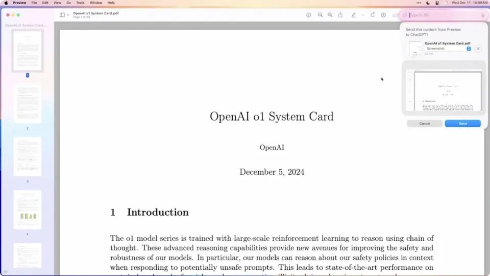 OpenAI正式成为苹果AI的“贤内助”