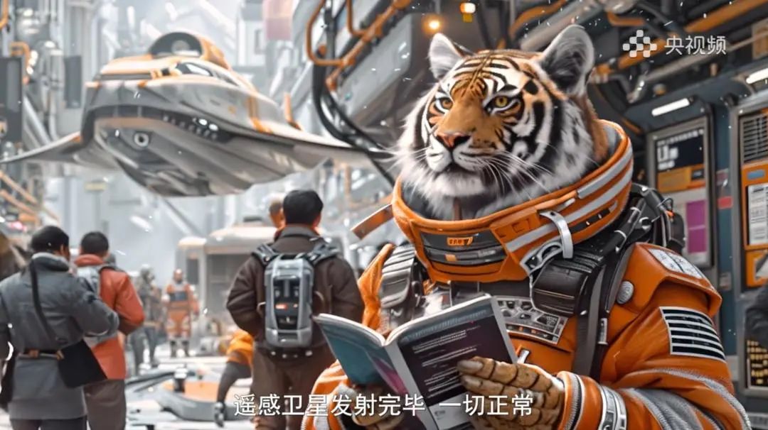 老虎拿着一本书 